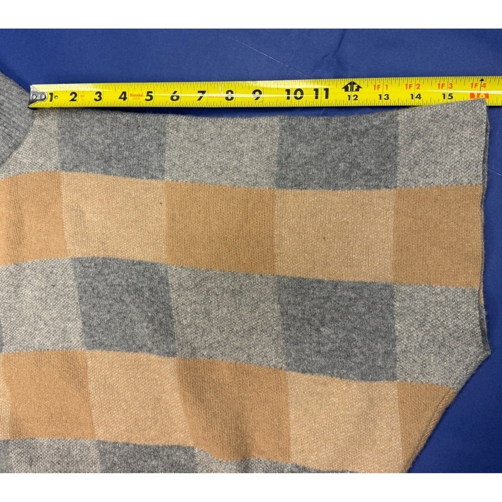 Note di Anita Italy Poncho Sweater Merino‎ Wool Cashmere Plaid OSFA NWT - Picture 9 of 9